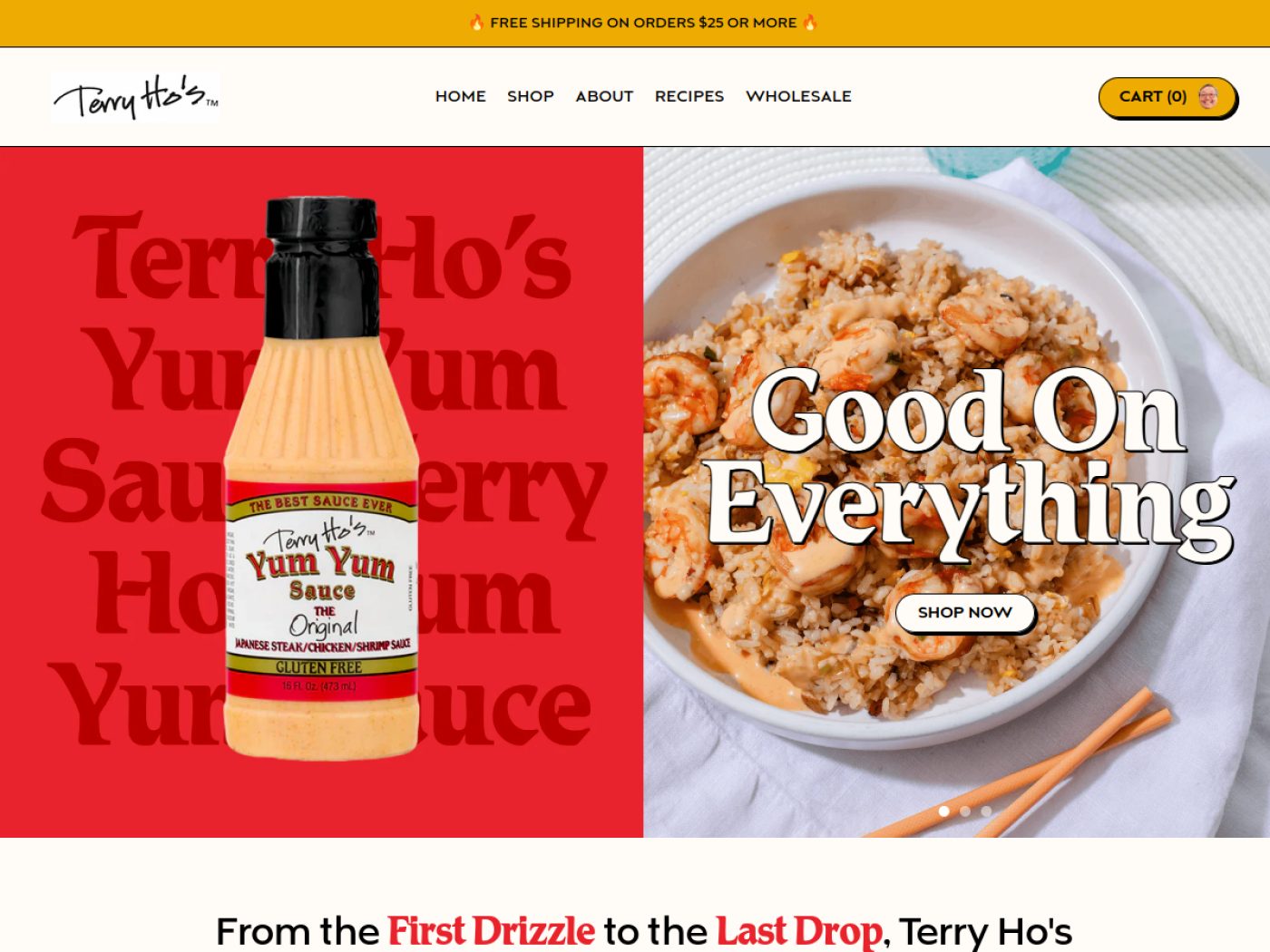 Aperçu du site e-commerce Terry Ho
